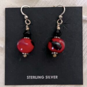 Red earrings